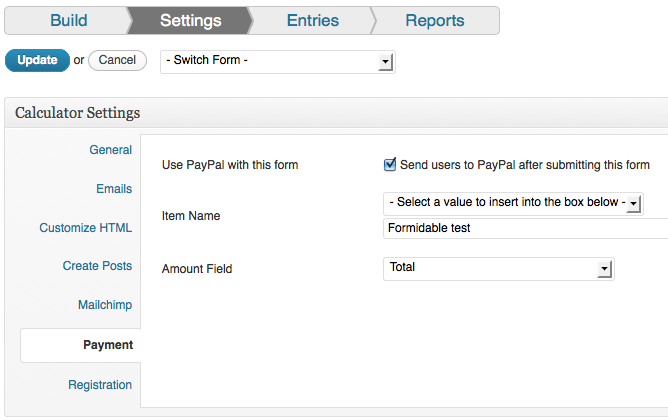 Payment options